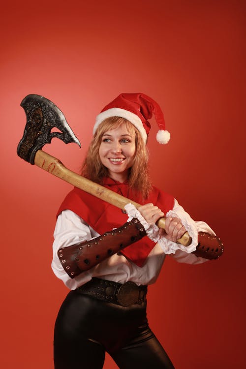 Free Santa Claus Holding Brown Wooden Stick Stock Photo