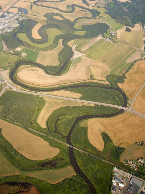 Aerial View of Farmland