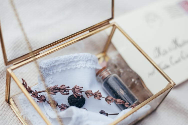 Glass Box With Golden Edges