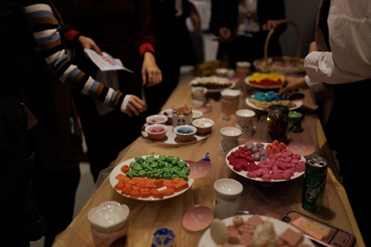 Snacks On A Table At The Party