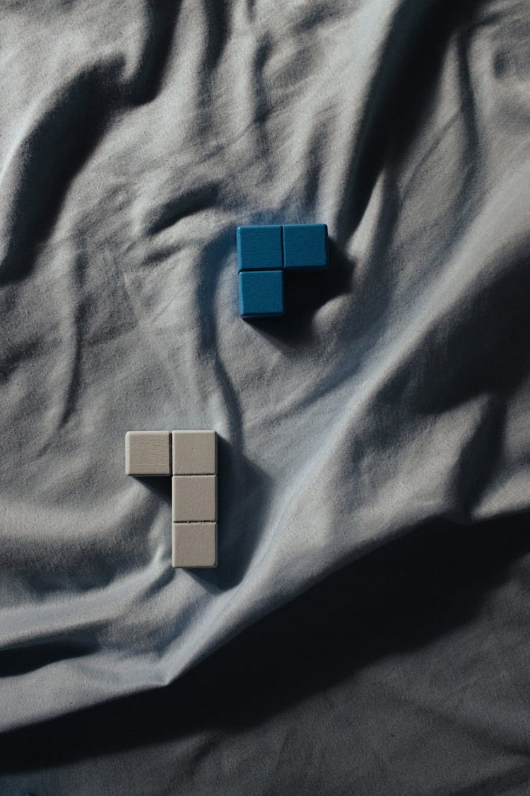 Blue And White Cubes