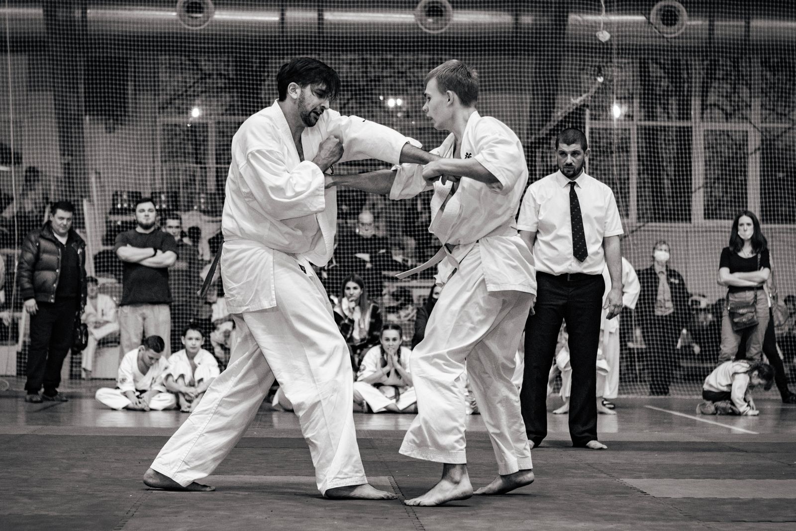 Karate finalists on the competition mat