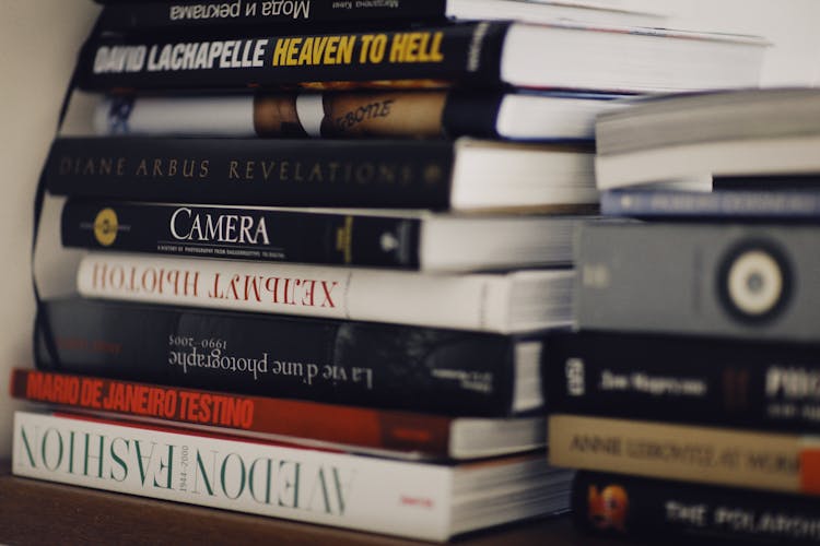 Stack Of Books On The Table