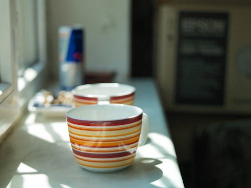 Free Mugs on a Countertop Stock Photo