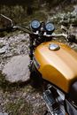 Yellow and Black Motorcycle on the Mountain