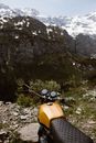 Yellow Motorcycle on the Mountain