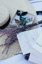 Still Life with Letter, Lavender and Straw Hat