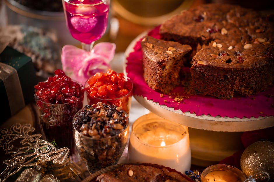 receita de bolo rainha caseiro com frutos secos para mesa de natal