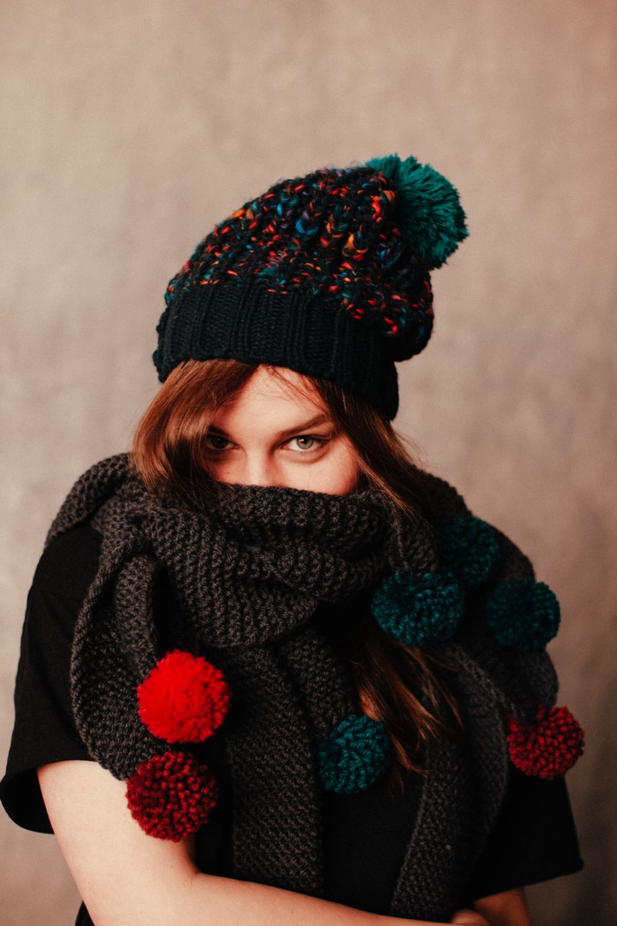 Rib Knit Beanie in Charcoal