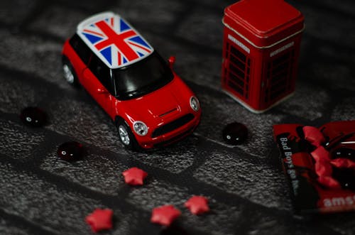 Free Close-Up Shot of Red Miniature Toys Stock Photo