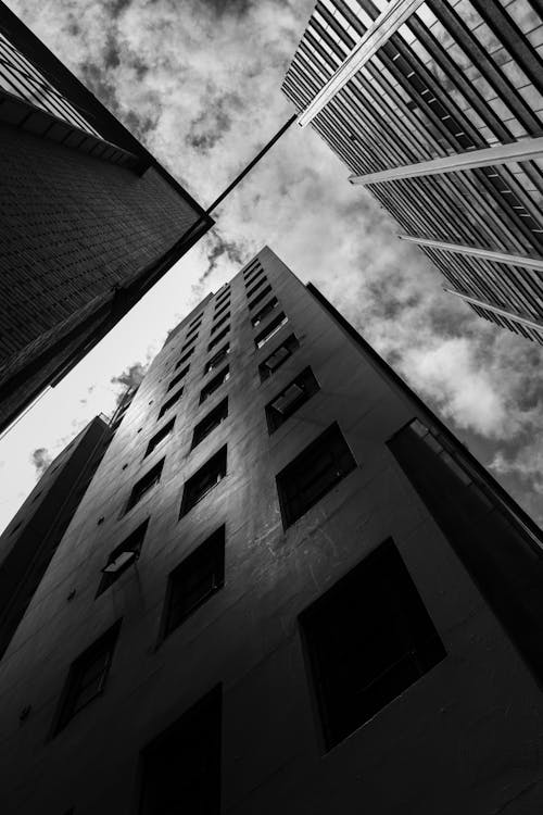 Free Grayscale Photo of a Building Stock Photo