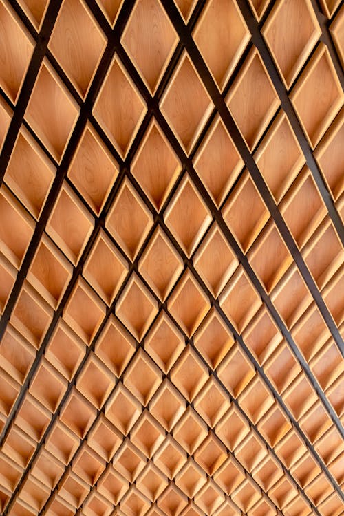 A Brown Wooden Ceiling