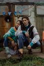 Man and Woman Sitting on the Floor