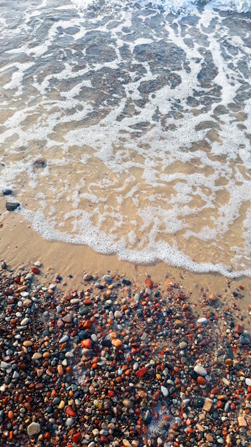 무료 돌, 모래, 바다 거품의 무료 스톡 사진