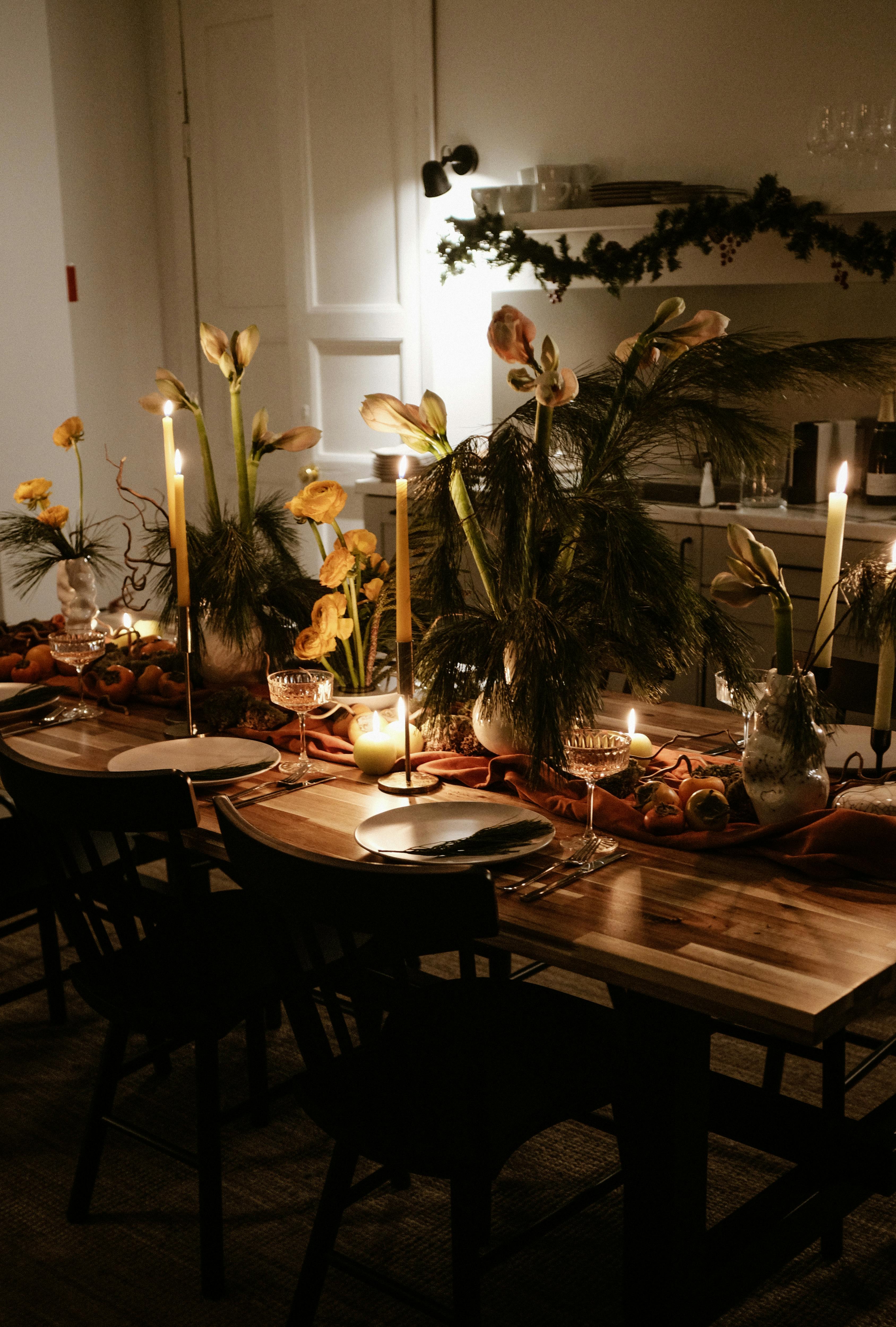 Lighted Candles on the Table · Free Stock Photo