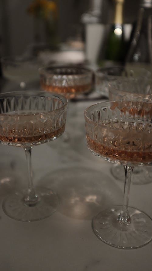 Champagne Glasses on a Table