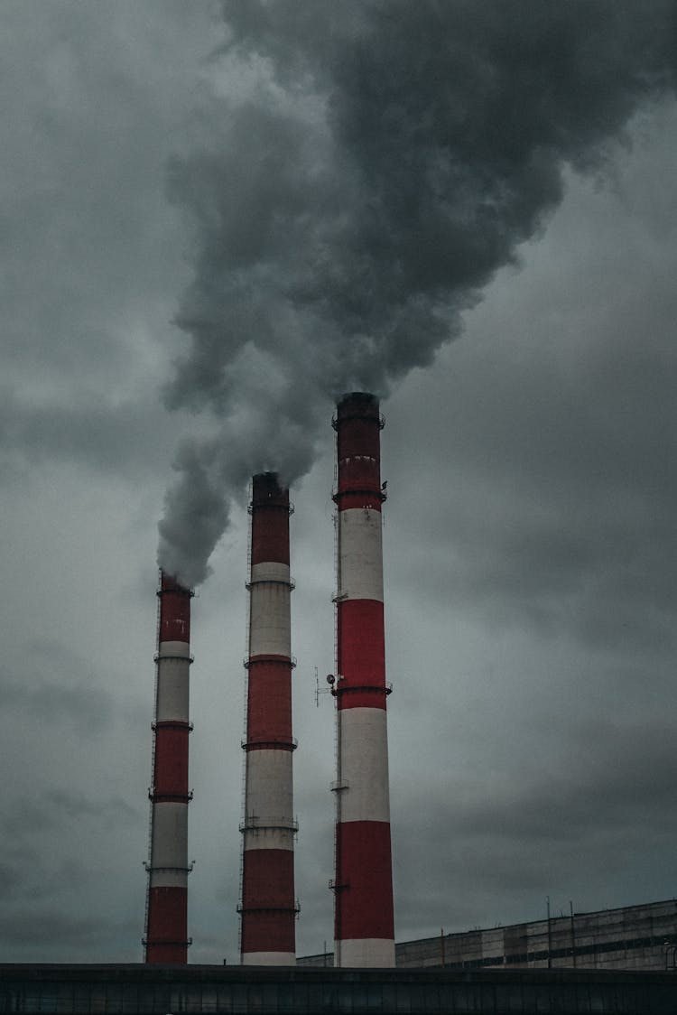 Chimneys Producing Smoke