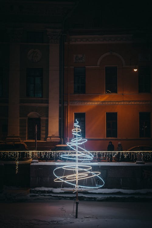 Darmowe zdjęcie z galerii z choinka, ciemny, city street