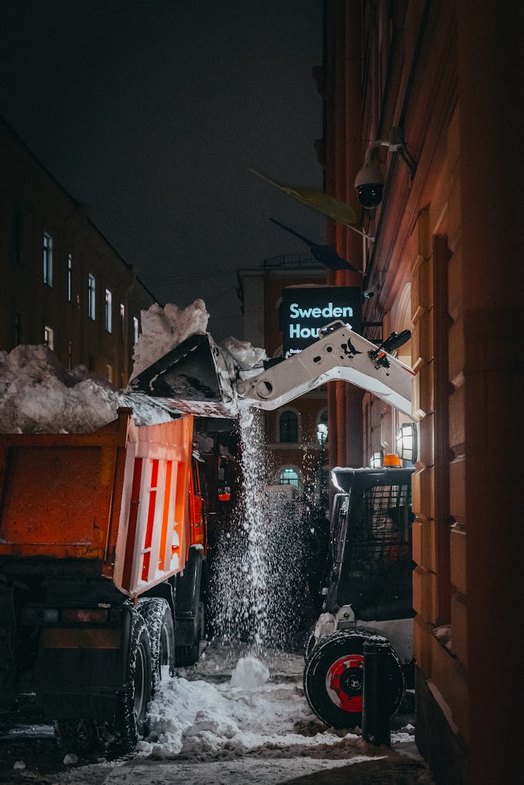 Loading Snow On Truck