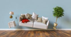 White and Brown Throw Pillows on White Couch