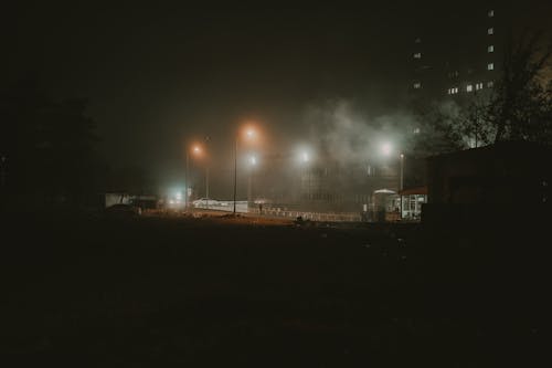 Fog in City at Night