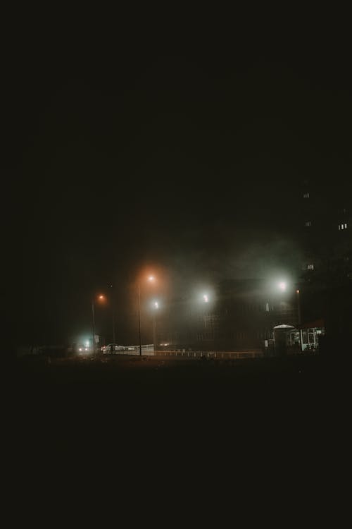 Photos gratuites de brouillard, citadin, lampadaires
