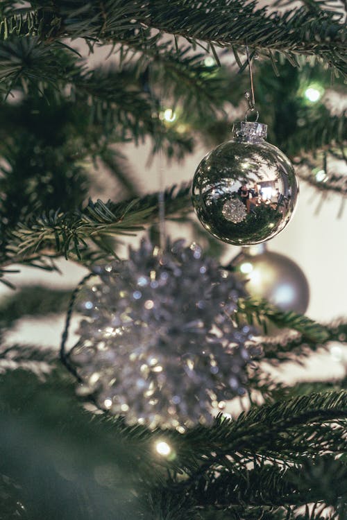 A Close-Up Shot of a Christmas Bauble 