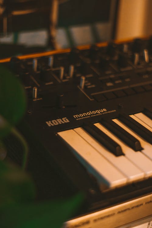 
A Close-Up Shot of a Synthesizer