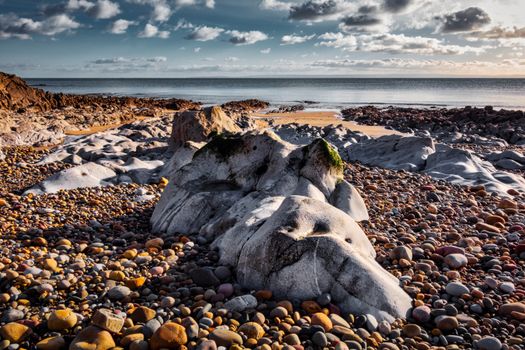 Rock Formations on a Rocky Shore