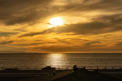 Reflection of Sunset by the Sea