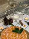 Clear Wine Glass on Table