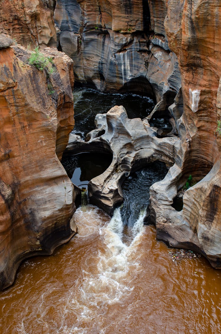 Potholes And Plunge Pools Of The Treur River At Bourke's Luck Potholes, South Africa