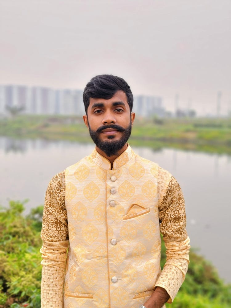 Man In Traditional Clothes Outdoors