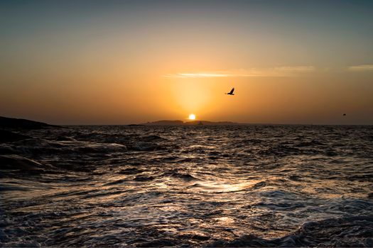 Disturbed Sea at Sunrise