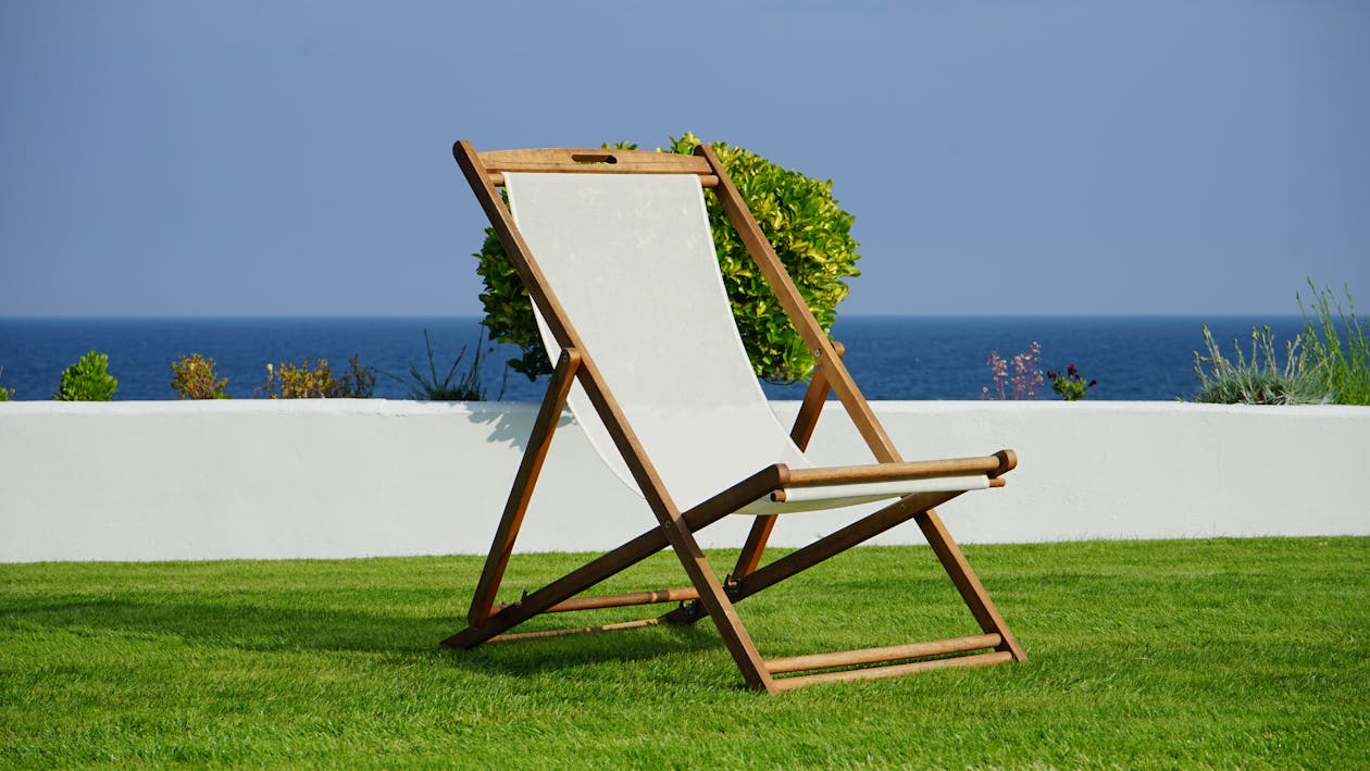 A chair on artificial grass