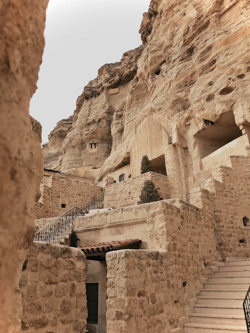 Imagine de stoc gratuită din călătorie, cappadocia, casă de piatră