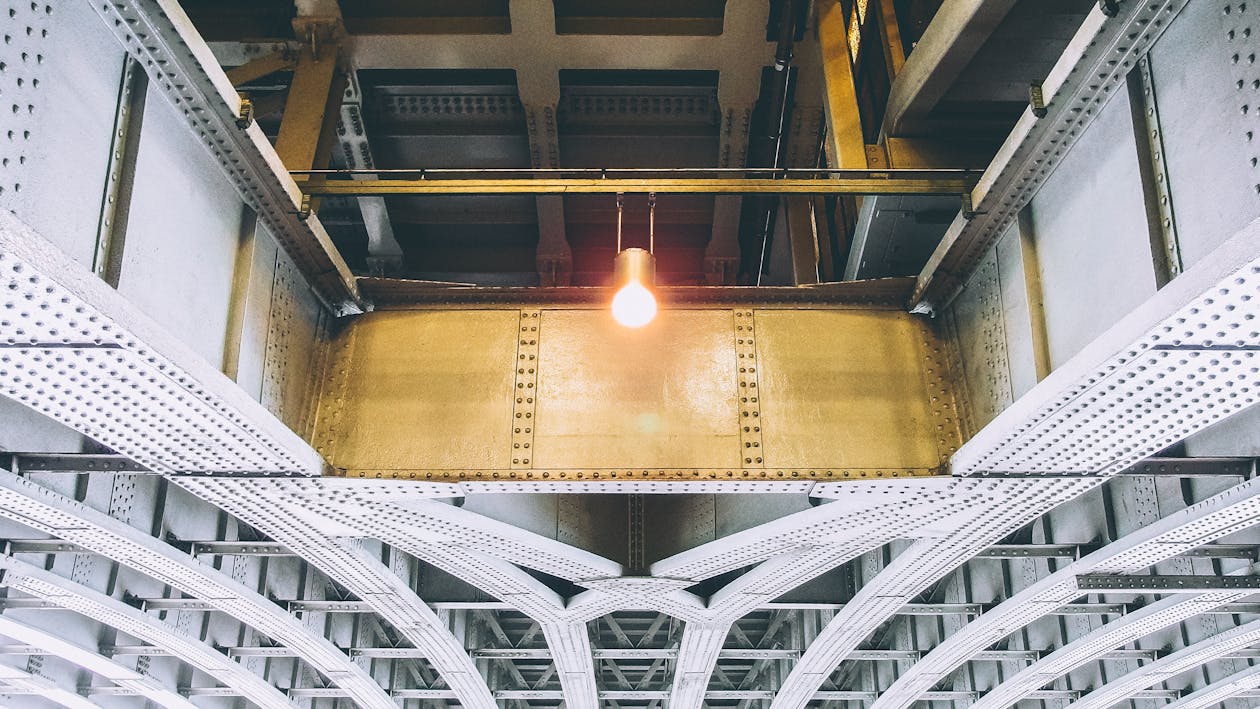 Free stock photo of bridge, construction, light