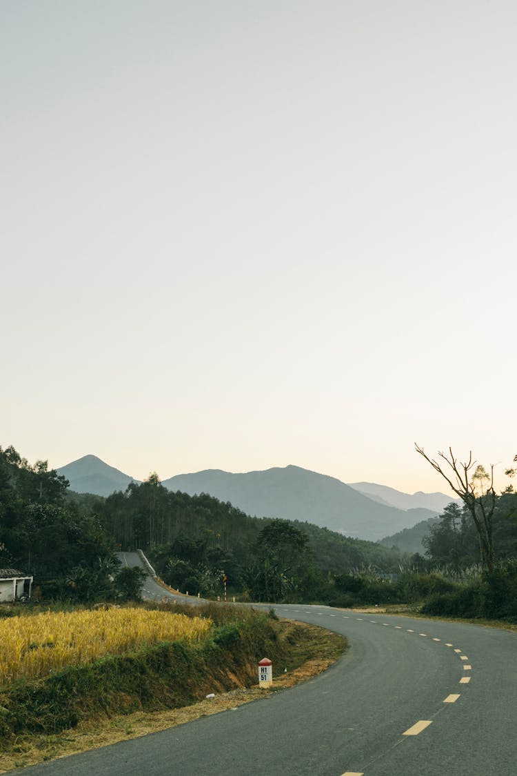 The Countryside Road During Sunrise