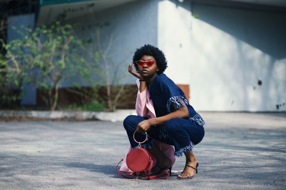 destroyed denim styling for spring