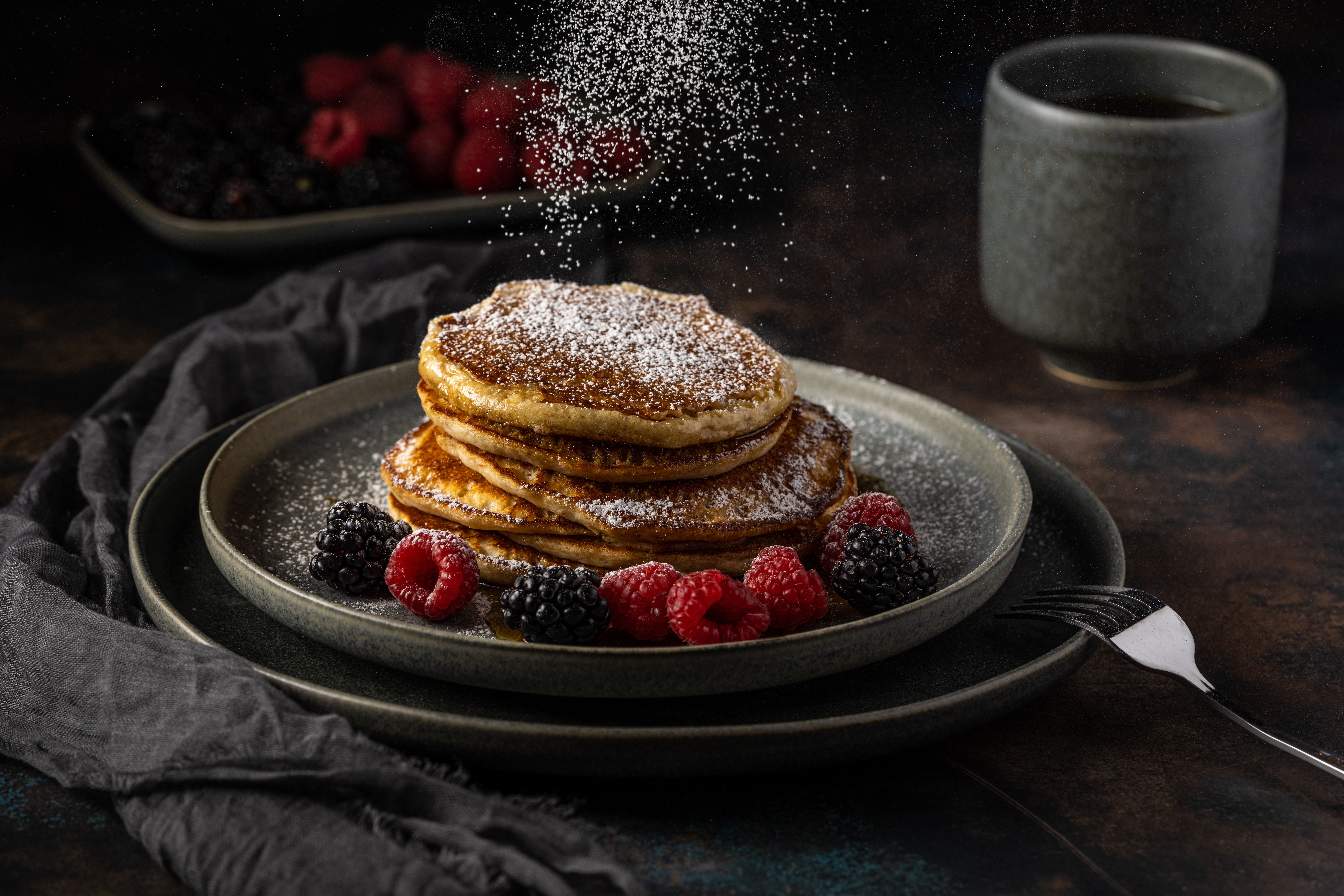 Cinnamon Pancakes with Maple Butter