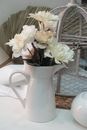 White Flowers in White Ceramic Vase