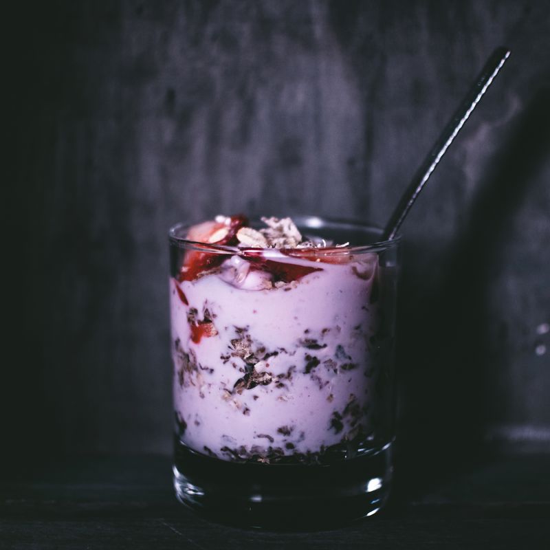 Rose Water Panna Cotta with Pistachio Granola Topping