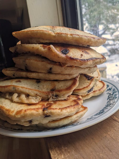 Free stock photo of vegan fluffy pancakes