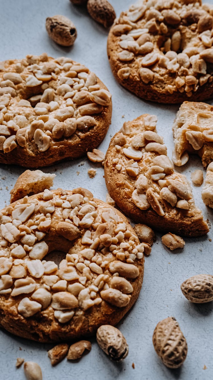 Shortbread Biscuits With Peanuts