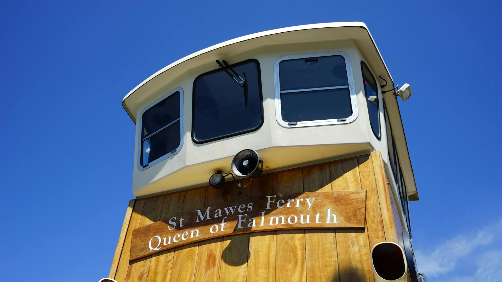 White and Brown St. Mawes Ferry Queen of Faimouth Ship Under Clear Blue Sky
