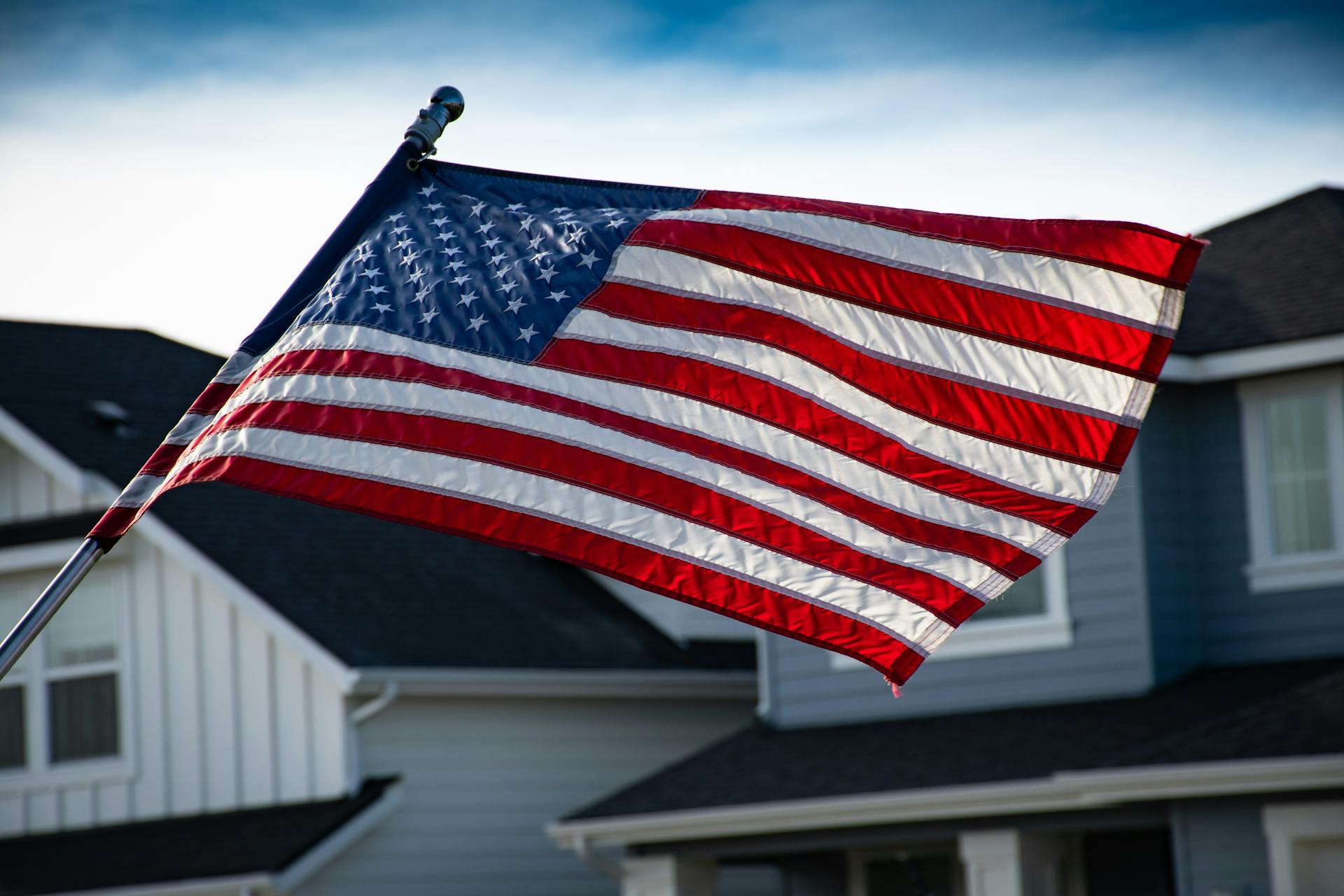 Close-Up Photography of American Flag