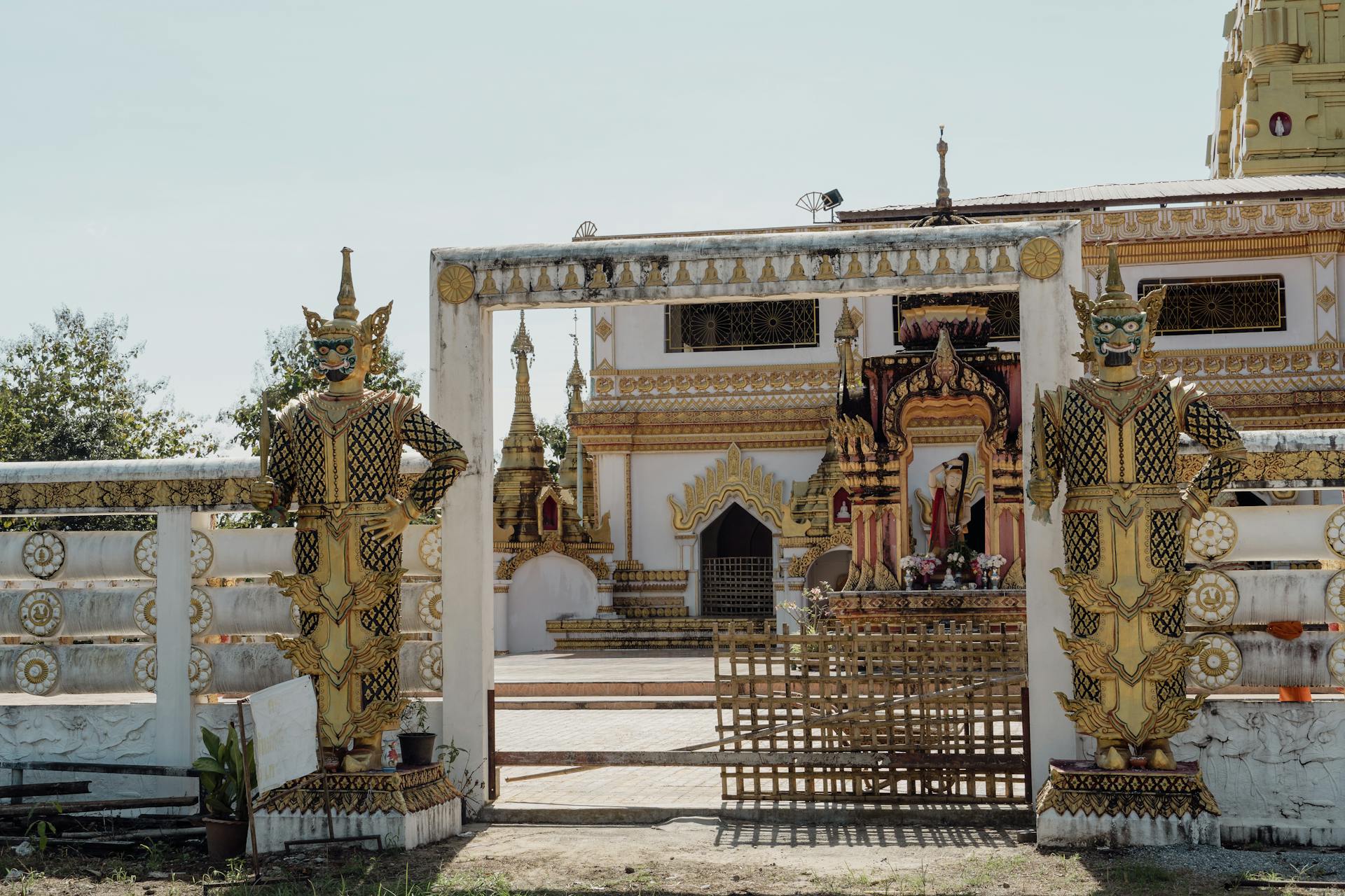 Statues by Temple Gate