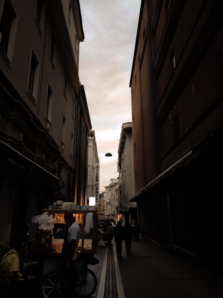 Narrow Alley In City