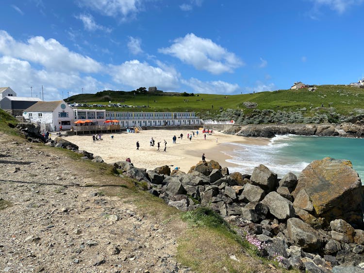 Resort And Beach On Sea Shore