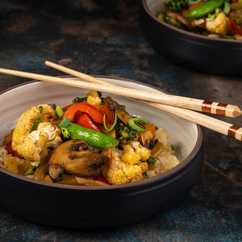 Shrimp and Cauliflower Stir-Fry with Curry Paste